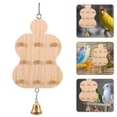 Papagaiļa košļājamā rotaļlieta Piekārts putns, knābis slīpējams rotaļlieta ar zvaniņu putnu būrī