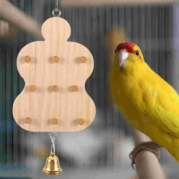 Παιχνίδι παπαγάλου που μασάει κρεμαστό ράμφος πουλιού Τρίψιμο παιχνιδιών με προμήθεια κλουβιού πουλιών με καμπάνα