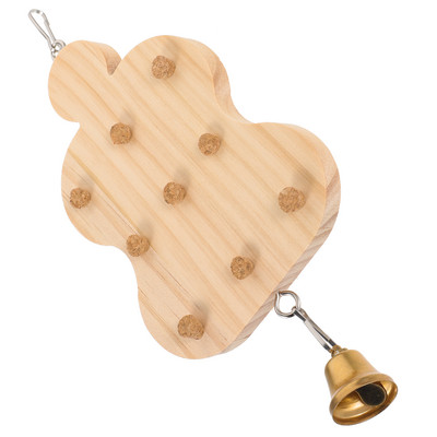 Papagaiļa košļājamā rotaļlieta Piekārts putns, knābis slīpējams rotaļlieta ar zvaniņu putnu būrī