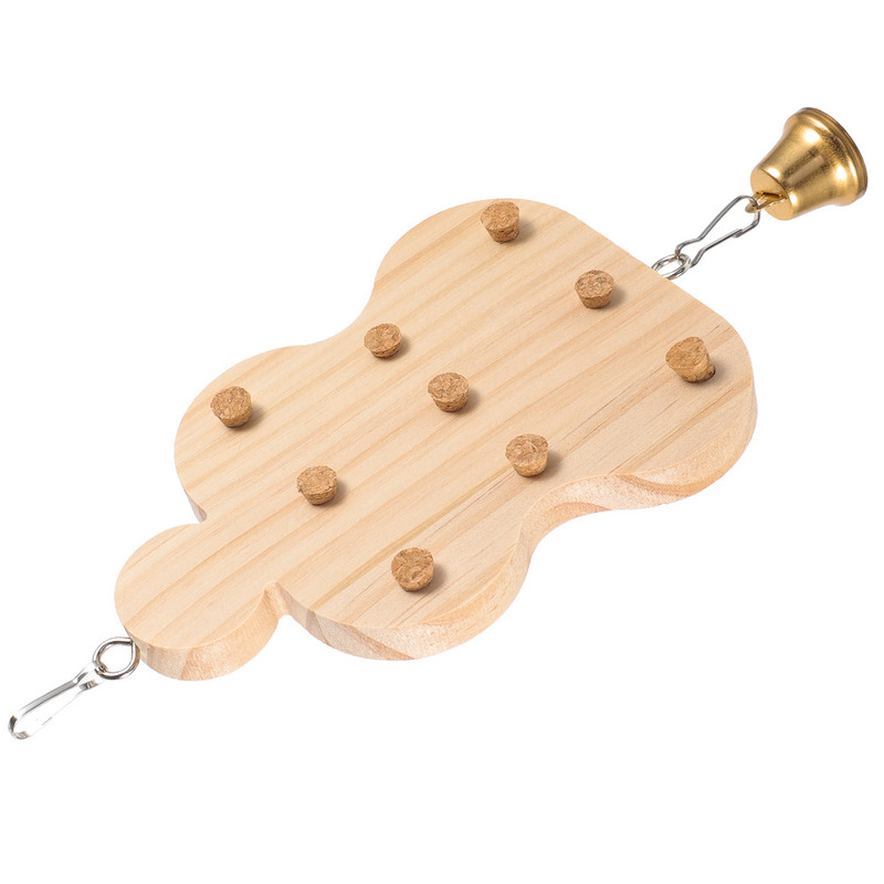 Papagaiļa košļājamā rotaļlieta Piekārts putns, knābis slīpējams rotaļlieta ar zvaniņu putnu būrī