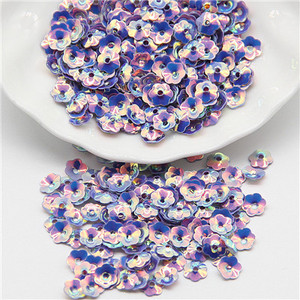 Sequin 6mm Ziedi Sequins Brīvi Paillette Lentejuelas Rokdarbi un Šūšanas PVC Pailletes Furnitūra Bižutērija Amatniecība 10g