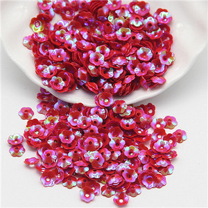 Sequin 6mm Ziedi Sequins Brīvi Paillette Lentejuelas Rokdarbi un Šūšanas PVC Pailletes Furnitūra Bižutērija Amatniecība 10g