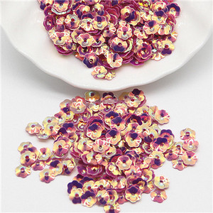 Sequin 6mm Ziedi Sequins Brīvi Paillette Lentejuelas Rokdarbi un Šūšanas PVC Pailletes Furnitūra Bižutērija Amatniecība 10g