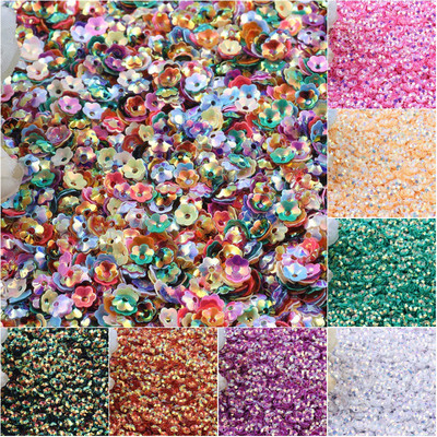 Flitter 6mm Virág Flitter Laza Paillette Lentejuelas Kézimunka és varrás PVC Paillette Veretek Jelmezékszer Kézművesség 10g