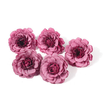 10 ΤΕΜ. Τεχνητά λουλούδια από τριαντάφυλλο Κεφάλι DIY Γράμμα γενεθλίων μωρού Δώρο πάρτι διακόσμησης σπιτιού Διακοσμήσεις φόντου γάμου Ροζ λουλούδια