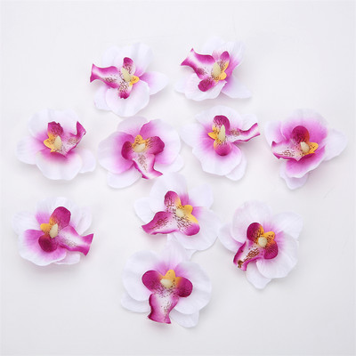 10 gab. Mākslīgie rožu ziedi, galva DIY mazuļa dzimšanas dienas vēstule dāvanu ballīte Mājas dekors Kāzu fona rotājumi rozā ziedi