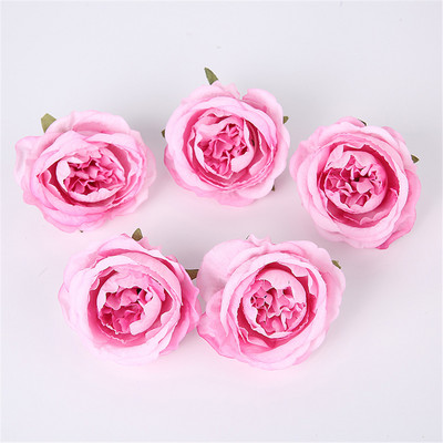 10 gab. Mākslīgie rožu ziedi, galva DIY mazuļa dzimšanas dienas vēstule dāvanu ballīte Mājas dekors Kāzu fona rotājumi rozā ziedi
