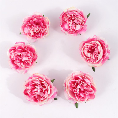 10 gab. Mākslīgie rožu ziedi, galva DIY mazuļa dzimšanas dienas vēstule dāvanu ballīte Mājas dekors Kāzu fona rotājumi rozā ziedi