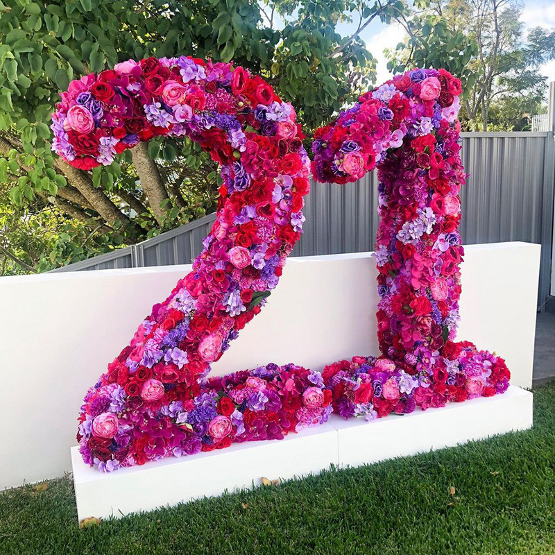 10 gab. Mākslīgie rožu ziedi, galva DIY mazuļa dzimšanas dienas vēstule dāvanu ballīte Mājas dekors Kāzu fona rotājumi rozā ziedi