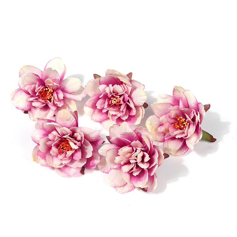 10 gab. Mākslīgie rožu ziedi, galva DIY mazuļa dzimšanas dienas vēstule dāvanu ballīte Mājas dekors Kāzu fona rotājumi rozā ziedi