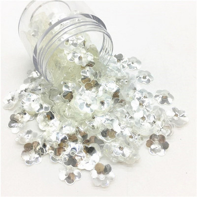 10g 10mm szilvavirág PVC 3D virág flitter kézműves flitterek varrás esküvői dekoráció csillogó konfetti kiegészítők