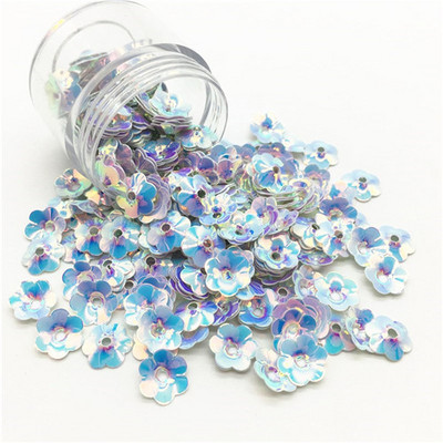 10g 10mm szilvavirág PVC 3D virág flitter kézműves flitterek varrás esküvői dekoráció csillogó konfetti kiegészítők