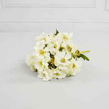 18 μίνι χαριτωμένο μεταξωτό μαργαρίτα τεχνητά λουλούδια τριαντάφυλλο παιώνια μπουκέτο γάμου χρυσάνθεμο διακόσμηση πάρτι DIY τεχνητά φυτά