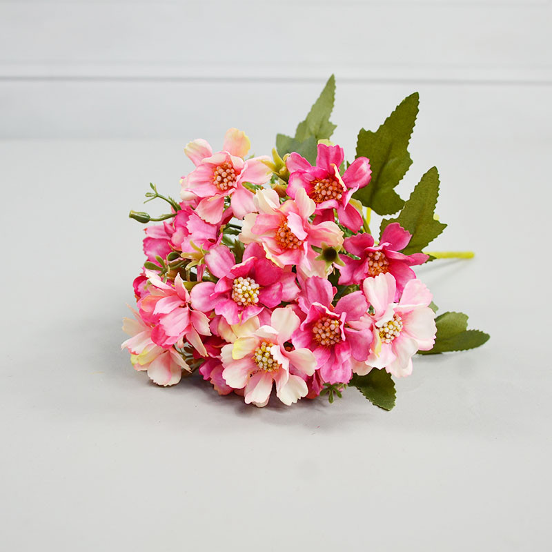 18 mini mīļi zīda margrietiņas mākslīgie ziedi rožu peoniju pušķis kāzu krizantēmas ballīšu dekorēšana DIY mākslīgie augi