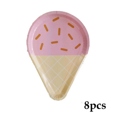 Vasaros teminiai užsiėmimai Ledų serija Vakarėlio dekoravimas Vienkartiniai stalo reikmenys Popieriniai lėkštės Puodeliai Gimtadienio kūdikio dušas Rinkti reikmenis