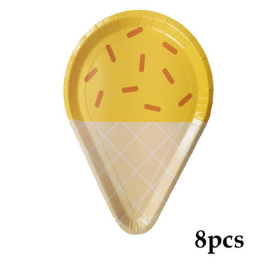 Vasaros teminiai užsiėmimai Ledų serija Vakarėlio dekoravimas Vienkartiniai stalo reikmenys Popieriniai lėkštės Puodeliai Gimtadienio kūdikio dušas Rinkti reikmenis