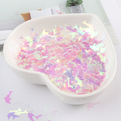 5*9mm Ultrathin Dolphin Sequins Nail Glitters Mini Paillettes Eo-Friendly PET Sequin Nagu dekorācijas manikīra materiāls 10g
