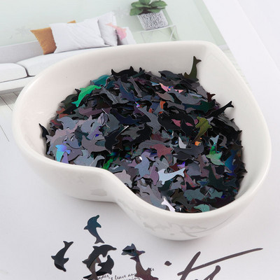 5*9mm Ultrathin Dolphin Sequins Nail Glitters Mini Paillettes Eo-Friendly PET Sequin Nagu dekorācijas manikīra materiāls 10g