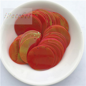 60gab. 25 mm lieli vizuļi ar 1 caurumu sānos pvc plakana apaļa vaļīga flitera Paillettes Šūšanas amatniecība DIY scrapbooking kulons