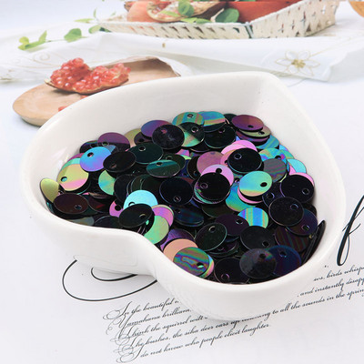 600 gab. 8 mm plakani apaļi fliteri Pailletes šūšana Kāzu amatniecība PVC fliteru konfeti apģērba piederumiem