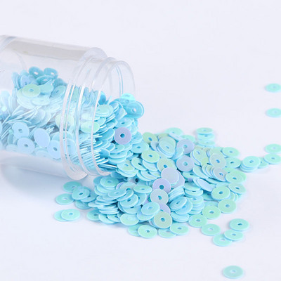 2000 gab./iepakojumā 4 mm vizulis, AB pārklāts plakans, apaļš abpusējs krāsains šķēlums Pailletes vizuļi rokdarbiem, sieviešu apģērbu šūšanas piederumi