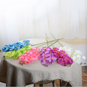 1 ΤΕΜ Κλαδιά λευκής ορχιδέας Τεχνητά λουλούδια για πάρτι γάμου Διακόσμηση ορχιδέες φθηνά λουλούδια