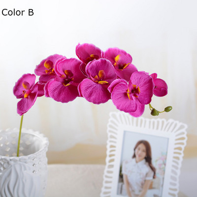 1Gb balti orhideju zari Mākslīgie ziedi kāzu svinībām Dekorācijas orhidejas lēti ziedi