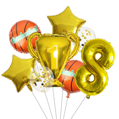 Baschet Tema petrecere desene animate Veselă de unică folosință Farfurii de hârtie Cești Balon Baby Shower Aniversare Adult Party Decor Supplies