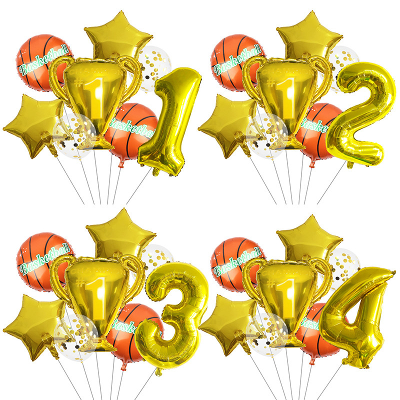 Baschet Tema petrecere desene animate Veselă de unică folosință Farfurii de hârtie Cești Balon Baby Shower Aniversare Adult Party Decor Supplies