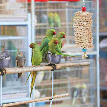 Играчки за птици Папагал дъвче Интересен малък висящ папагал Клетка Аксесоари Хапка Царевична люспа Забавно дъвчене на домашен любимец