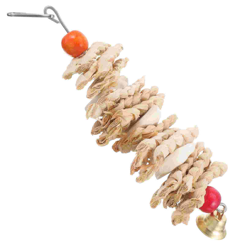 Putni Rotaļlietas Papagailis Košļāt Interesanti Mazs Piekārts Papagailis Būris Aksesuāri Kukurūzas miziņa Smieklīgi Mājdzīvnieku Košļāšana