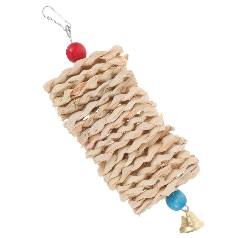 Putni Rotaļlietas Papagailis Košļāt Interesanti Mazs Piekārts Papagailis Būris Aksesuāri Kukurūzas miziņa Smieklīgi Mājdzīvnieku Košļāšana