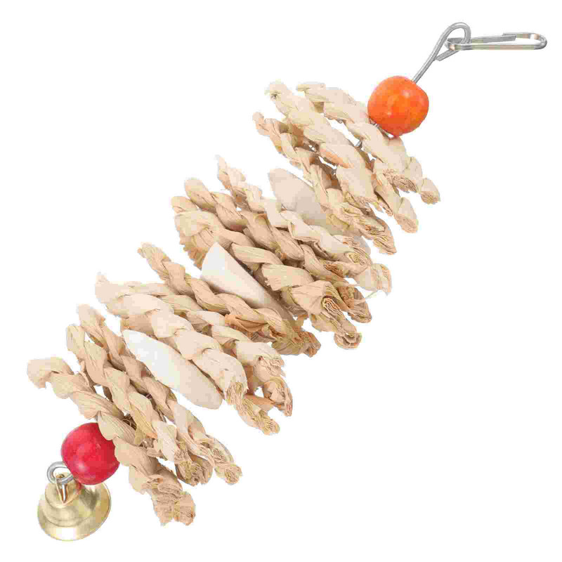 Putni Rotaļlietas Papagailis Košļāt Interesanti Mazs Piekārts Papagailis Būris Aksesuāri Kukurūzas miziņa Smieklīgi Mājdzīvnieku Košļāšana