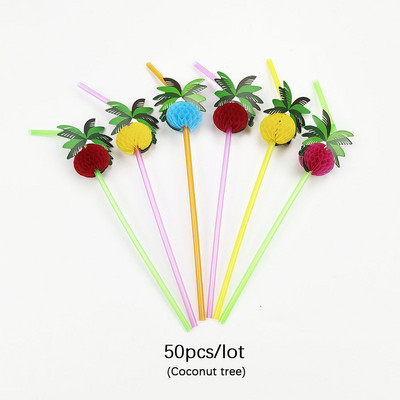 50Gb Tropu lietussargi Vienreizlietojamie Papīra Salmiņi Saulessargi Flamingo Salmiņi Sula Havajiešu Dzimšanas Dienas Kāzu Svinības Dekors