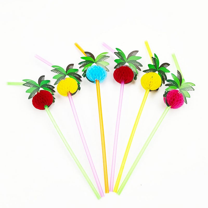 50Gb Tropu lietussargi Vienreizlietojamie Papīra Salmiņi Saulessargi Flamingo Salmiņi Sula Havajiešu Dzimšanas Dienas Kāzu Svinības Dekors