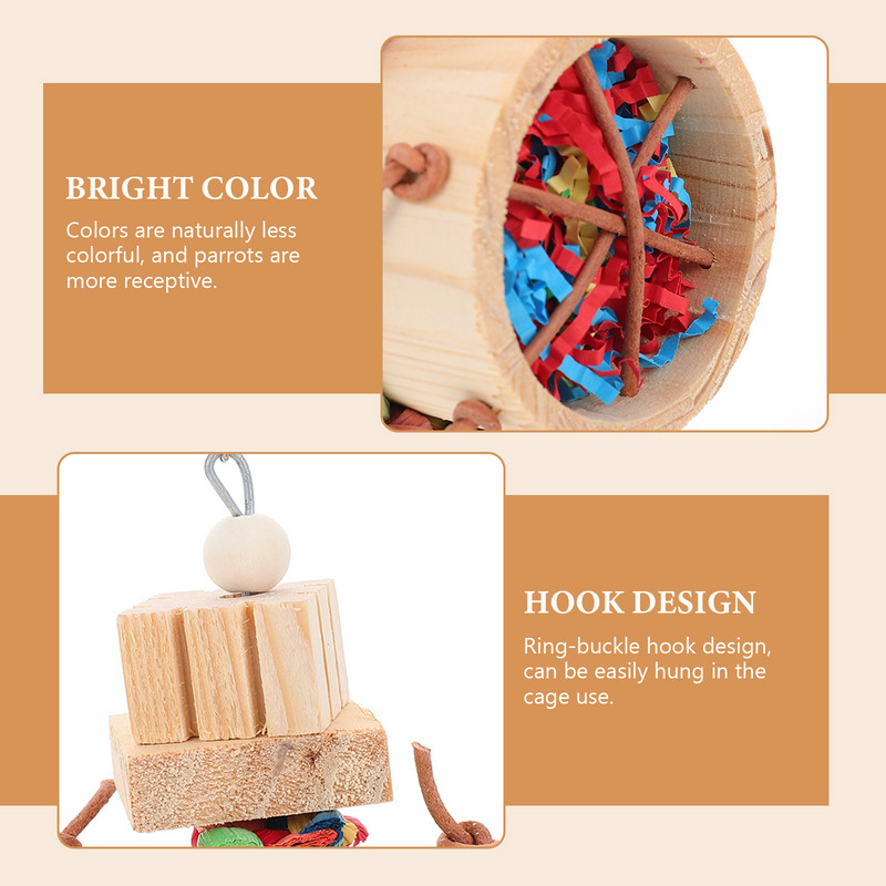 Papagailis grauž iesmus, pret kodieniem putnu rotaļlieta, papagailis, kož putnu būrī, piekārts dekors