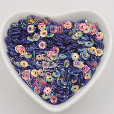 10g/iepakojumā 6mm Saules zieds, apaļš plakans, reljefs sequins PVC Paillette Art sequin DIY šūšana kāzu amatniecība Lentejuelas aksesuāri