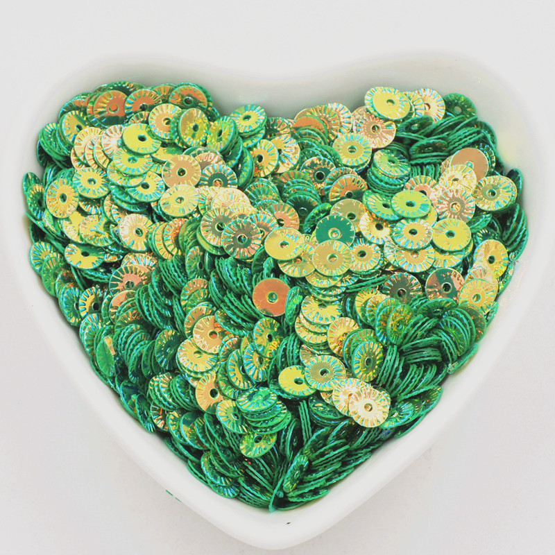 10g/iepakojumā 6mm Saules zieds, apaļš plakans, reljefs sequins PVC Paillette Art sequin DIY šūšana kāzu amatniecība Lentejuelas aksesuāri