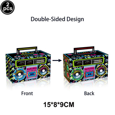 80. gadu 90. gadu ballīšu galda piederumu komplekts 1980. gadu dzimšanas dienas hiphopa ballīšu galda dekorācijas piederumi Atpakaļ uz 80. gadiem Papīra šķīvji Salvetes Dakša