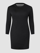 Finjani Liela izmēra sieviešu kleitas Izgrieztas, svītrainas melnas kleitas ar garām piedurknēm Elegantas Bodycon kleitas