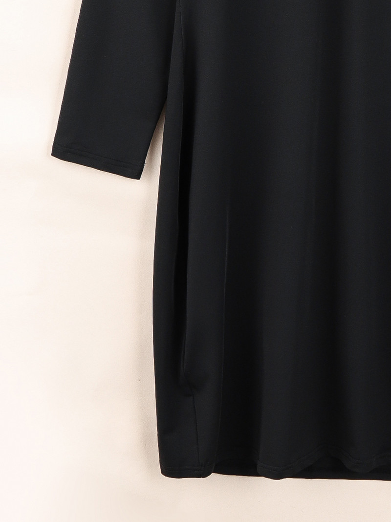 Finjani Liela izmēra sieviešu kleitas Izgrieztas, svītrainas melnas kleitas ar garām piedurknēm Elegantas Bodycon kleitas