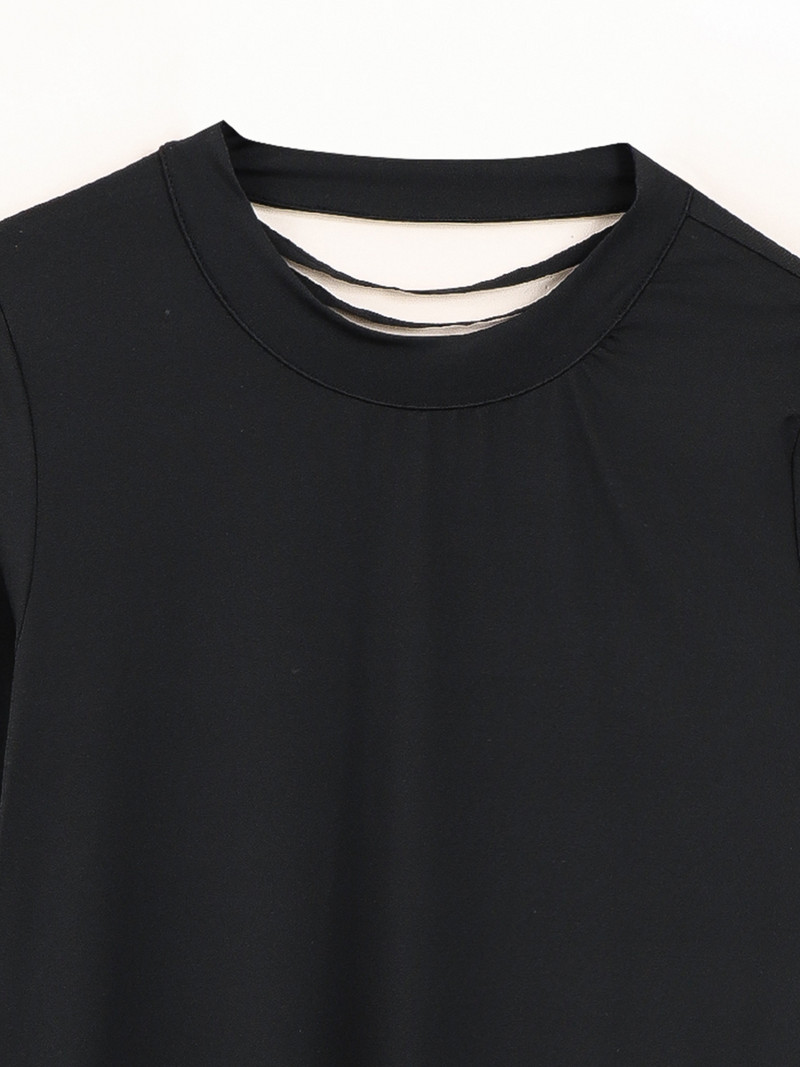 Finjani Liela izmēra sieviešu kleitas Izgrieztas, svītrainas melnas kleitas ar garām piedurknēm Elegantas Bodycon kleitas