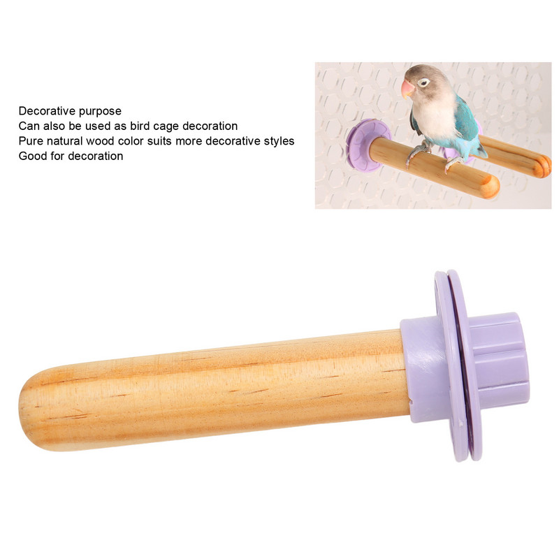 Koka putnu asari ķepu slīpēšanai dekoratīvs papagaiļu statīvs