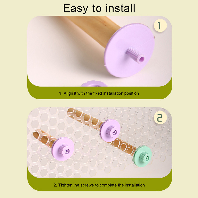 Koka putnu asari ķepu slīpēšanai dekoratīvs papagaiļu statīvs