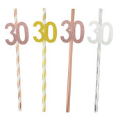 1 maisiņš Zelta svītru papīra salmiņi 30. numurs 40. 50. 60. vērtnes glāzes pieaugušajiem, daudz laimes dzimšanas dienā dzērienu salmiņi balonu ballītes dekorācija