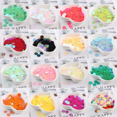 10g/partija 6mm 8mm 10mm sequin plakana apaļa mala caurums brīvi vizuļi karfiem bērniem deju kleita DIY dekorācija lentejuelas planas