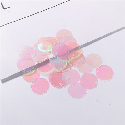 10g/partija 6mm 8mm 10mm sequin plakana apaļa mala caurums brīvi vizuļi karfiem bērniem deju kleita DIY dekorācija lentejuelas planas