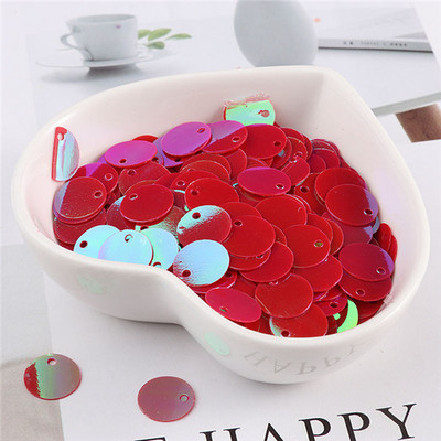 10g/partija 6mm 8mm 10mm sequin plakana apaļa mala caurums brīvi vizuļi karfiem bērniem deju kleita DIY dekorācija lentejuelas planas