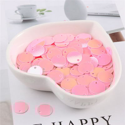 10g/partija 6mm 8mm 10mm sequin plakana apaļa mala caurums brīvi vizuļi karfiem bērniem deju kleita DIY dekorācija lentejuelas planas