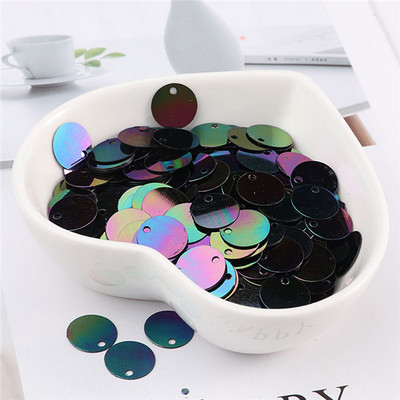 10g/partija 6mm 8mm 10mm sequin plakana apaļa mala caurums brīvi vizuļi karfiem bērniem deju kleita DIY dekorācija lentejuelas planas
